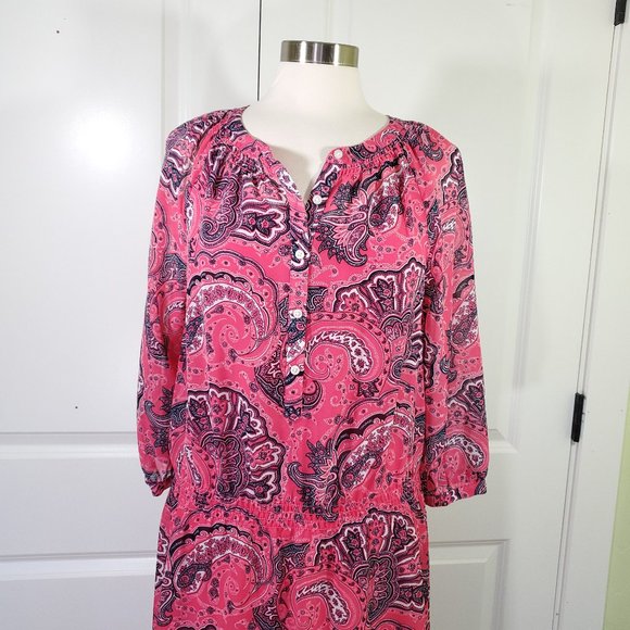 New Ralph Lauren Pink Paisley Dress - Picture 14 of 14